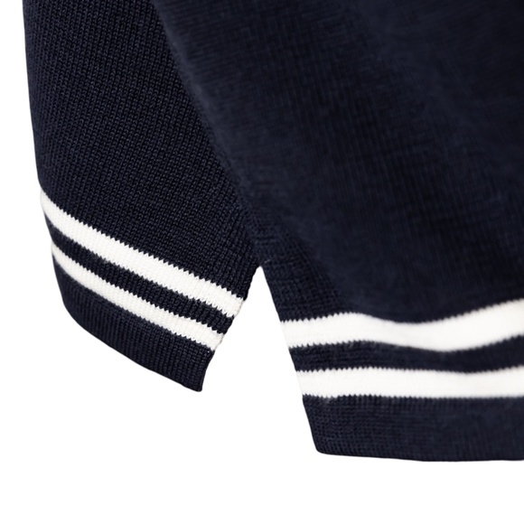 NWT: Talbots Women's Embellished Split-Neck Sweater; Navy Blue; Plus Size 1X - Picture 11 of 12